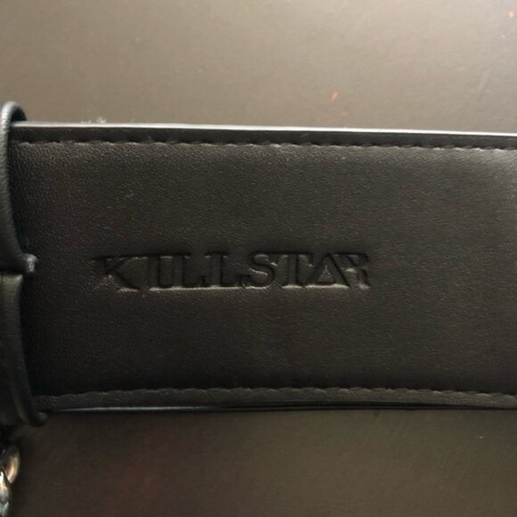 KILLSTAR Punktured statement skull safety pin belt - Picture 5 of 8